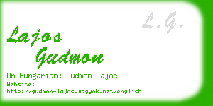 lajos gudmon business card